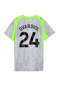 Manchester City Josko Gvardiol #24 Voetbaltruitje 3e tenue Dames 2025-26 Korte Mouw